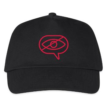 No looking at the eye speech bubble - Kids’ Baseball Cap - black - Front