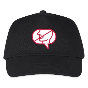Do not communicate icon speech bubble - Kids’ Baseball Cap - black - Front