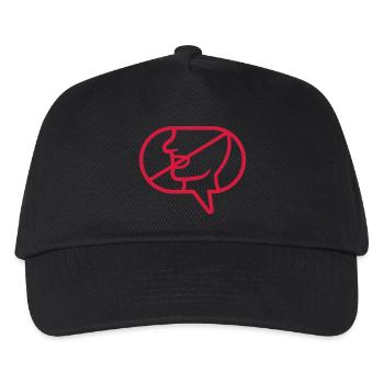 No Communicating Icon Speech Bubble - Kids’ Baseball Cap - black - Front