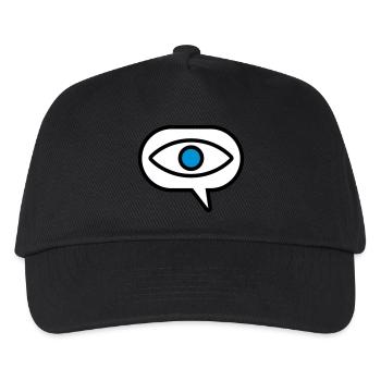 Eye Seeing Comic Speech Bubble - Kids’ Baseball Cap - black - Front