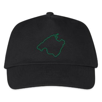 mallorca karte umriss - Kinder Basecap - Schwarz - Vorne