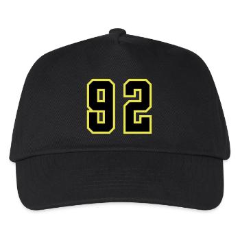 92 Number Jersey - Kids’ Baseball Cap - black - Front