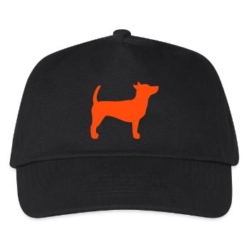 Dog stands tall Obedience stands still silhouette - Kids’ Baseball Cap - black - Front