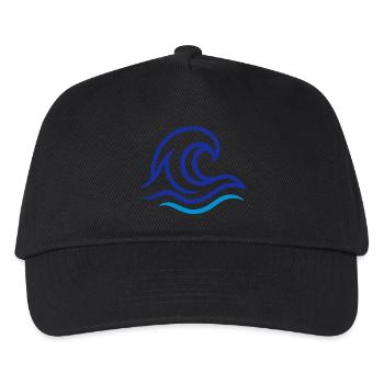 Vague de l’océan - Casquette de baseball Enfant - noir - Devant