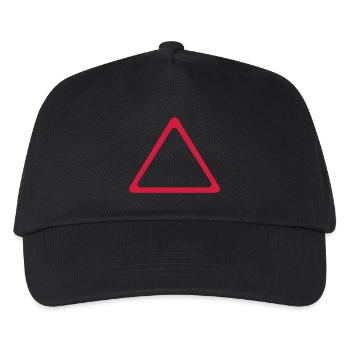Warning - Kids’ Baseball Cap - black - Front