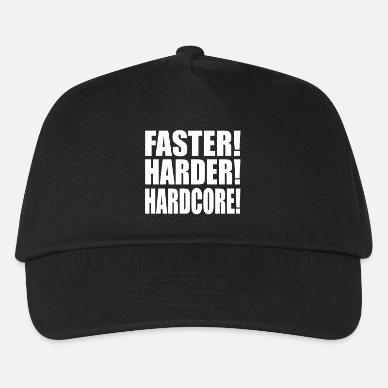 Faster Harder Hardcore FR - Casquette de baseball Enfant - noir