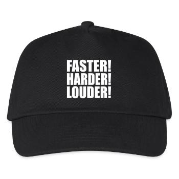 Faster Harder Louder - Casquette de baseball Enfant - noir - Devant