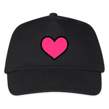 cœur - Casquette de baseball Enfant - noir - Devant
