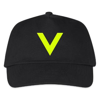 V - Kids’ Baseball Cap - black - Front