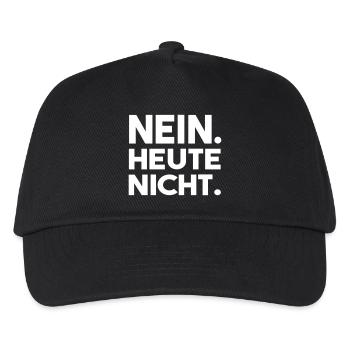 Nein. Heute nicht. - Kinder Basecap - Schwarz - Vorne