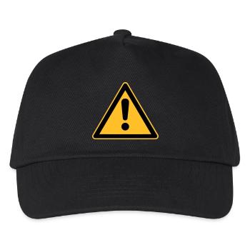 Safety-Sign Warning - Kinder Basecap - Schwarz - Vorne