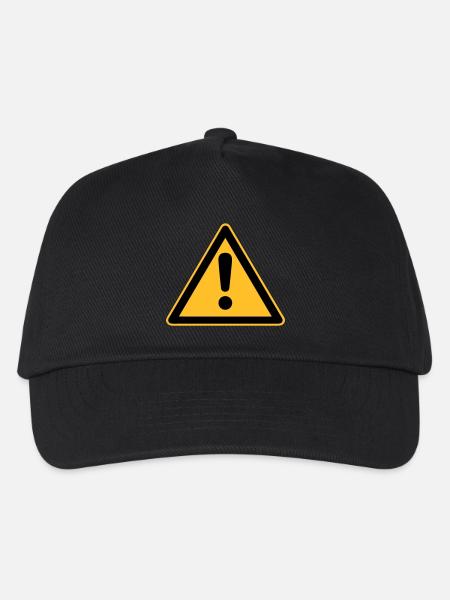 Safety-Sign Warning - Kinder Basecap - Schwarz