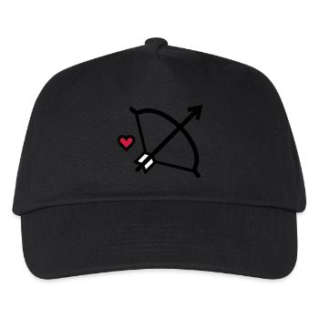 Bow and arrow Cupid's arrow for lovers - Kids’ Baseball Cap - black - Front