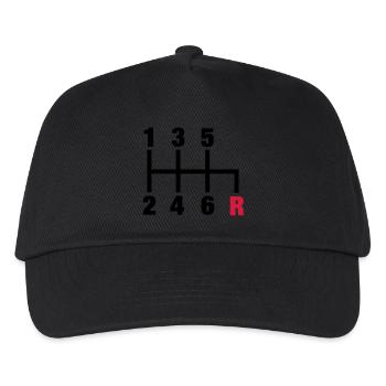 racing_gangschaltung_rueckwaerts__f2 - Kinder Basecap - Schwarz - Vorne