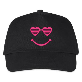 Herz Shades - Kinder Basecap - Schwarz - Vorne