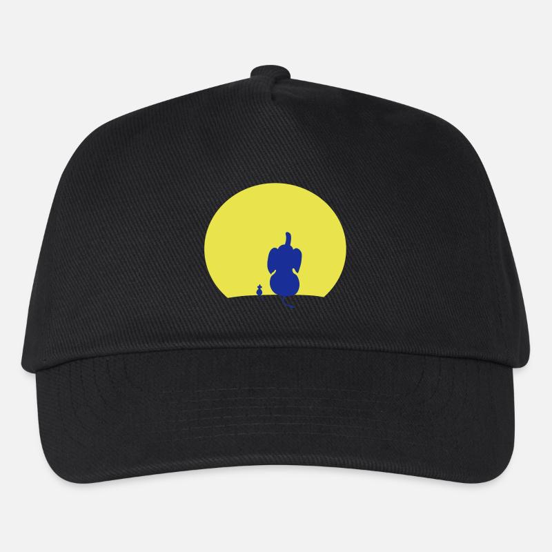 elefant mouse moon - Kinder Basecap - Schwarz