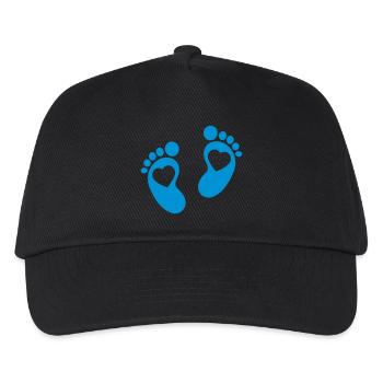 baby - feet - footprint - Kids’ Baseball Cap - black - Front