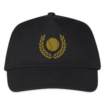 Tennis - Kinder Basecap - Schwarz - Vorne