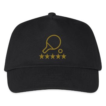Tischtennis - Kinder Basecap - Schwarz - Vorne
