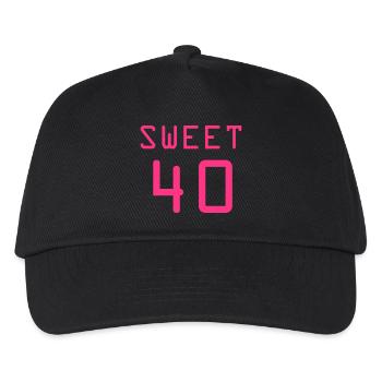 40 / geburtstag / Sport / birthday / vierzig - Kinder Basecap - Schwarz - Vorne