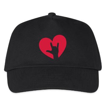 Main, coeur, je t'aime, musique rock, party, love - Casquette de baseball Enfant - noir - Devant