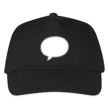 Comic Design Sprechblase - Kinder Basecap - Schwarz - Vorne