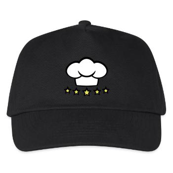 Chef Kitchen Chef's Hat 5 Star Master Cool - Kids’ Baseball Cap - black - Front