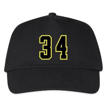 34 Number Jersey - Kids’ Baseball Cap - black - Front
