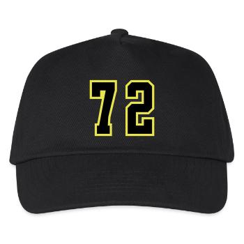 72 Number Jersey - Kids’ Baseball Cap - black - Front