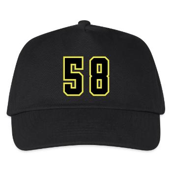 58 Number Jersey - Kids’ Baseball Cap - black - Front