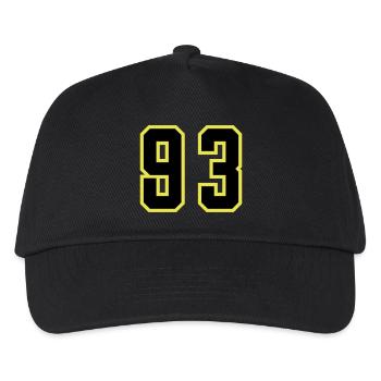 93 Number Jersey - Kids’ Baseball Cap - black - Front