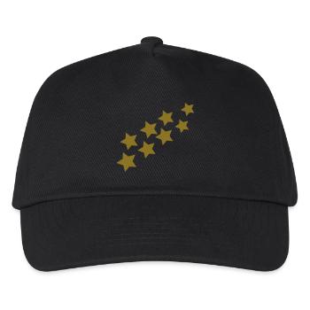 sterne - Kinder Basecap - Schwarz - Vorne
