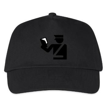 chapeau idée cadeau Policeman billet excès de vitesse - Casquette de baseball Enfant - noir - Devant