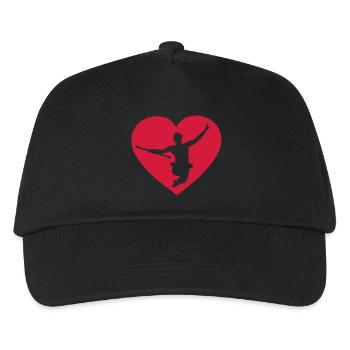 heart heart sports twirling baton4 - Kids’ Baseball Cap - black - Front