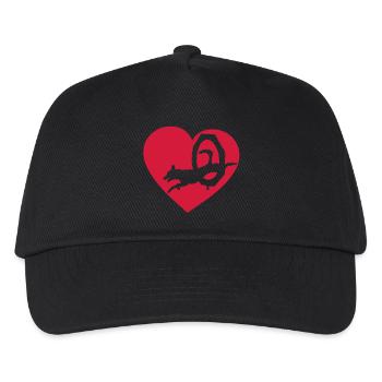 love heart heart canine agility - Kids’ Baseball Cap - black - Front