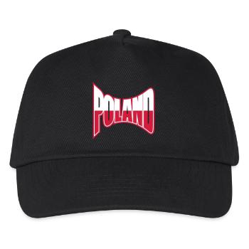 poland poland text design logo fan celebrate party bal - Kids’ Baseball Cap - black - Front