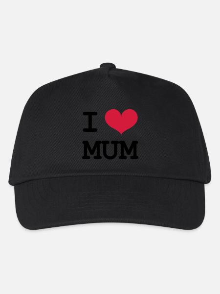 I Love Mum - Kids’ Baseball Cap - black
