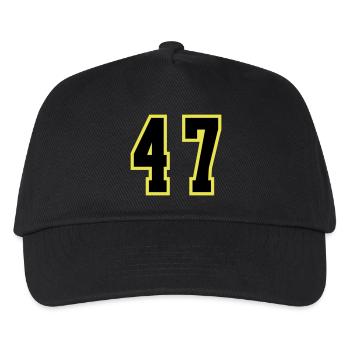 47 Number Jersey - Kids’ Baseball Cap - black - Front