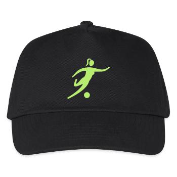 FRAUEN FUßBALL icon - Kinder Basecap - Schwarz - Vorne