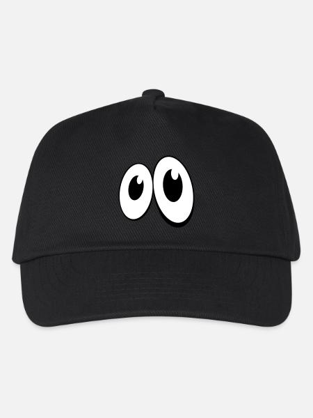 Augen Comic-Style (1c) - Kinder Basecap - Schwarz