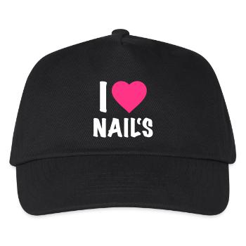I love Nails - Nail Artist - Nailart - Nails - Kids’ Baseball Cap - black - Front
