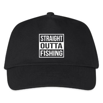 Straight Outta Fishing - Kinder Basecap - Schwarz - Vorne