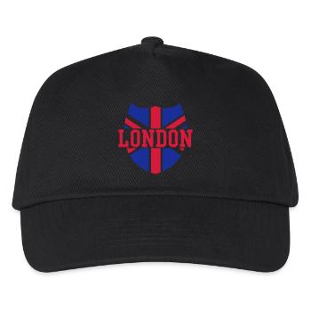 london wappen - Irland - Insel-Kensington-Geschenk - Kinder Basecap - Schwarz - Vorne