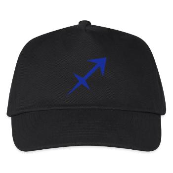 Glyphe Schütze Sternzeichen-Symbol - Kinder Basecap - Schwarz - Vorne