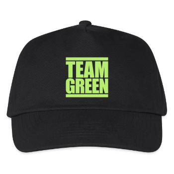 Logo Team Green - Kinder Basecap - Schwarz - Vorne