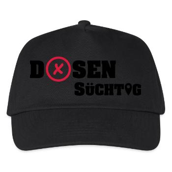 Geocacher: Dosensüchtig - Kinder Basecap - Schwarz - Vorne