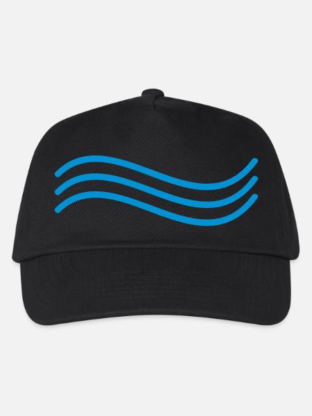Welle - Kinder Basecap - Schwarz