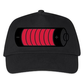 Charging bar battery clipart - Kids’ Baseball Cap - black - Front