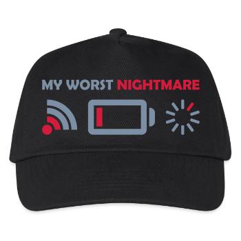My worst nightmare Logos - Kids’ Baseball Cap - black - Front