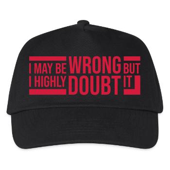 I may be wrong - Kids’ Baseball Cap - black - Front